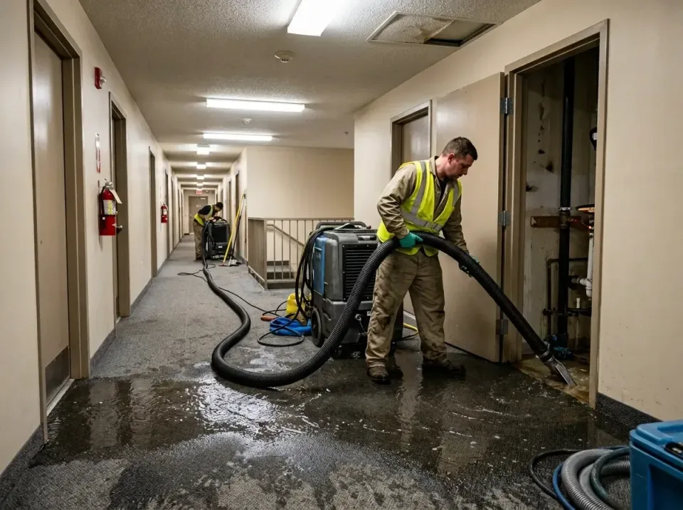 multi-unit-apartment-hallway-f-005 — frequently asked questions, Emergency Burst Pipe Water Extraction & Removal in Crestvie…
